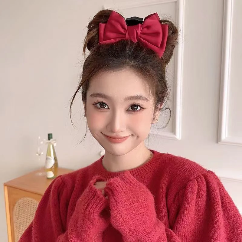 在逃公主蝴蝶结抓夹少女发卡高级感甜美气质夹子头饰L132