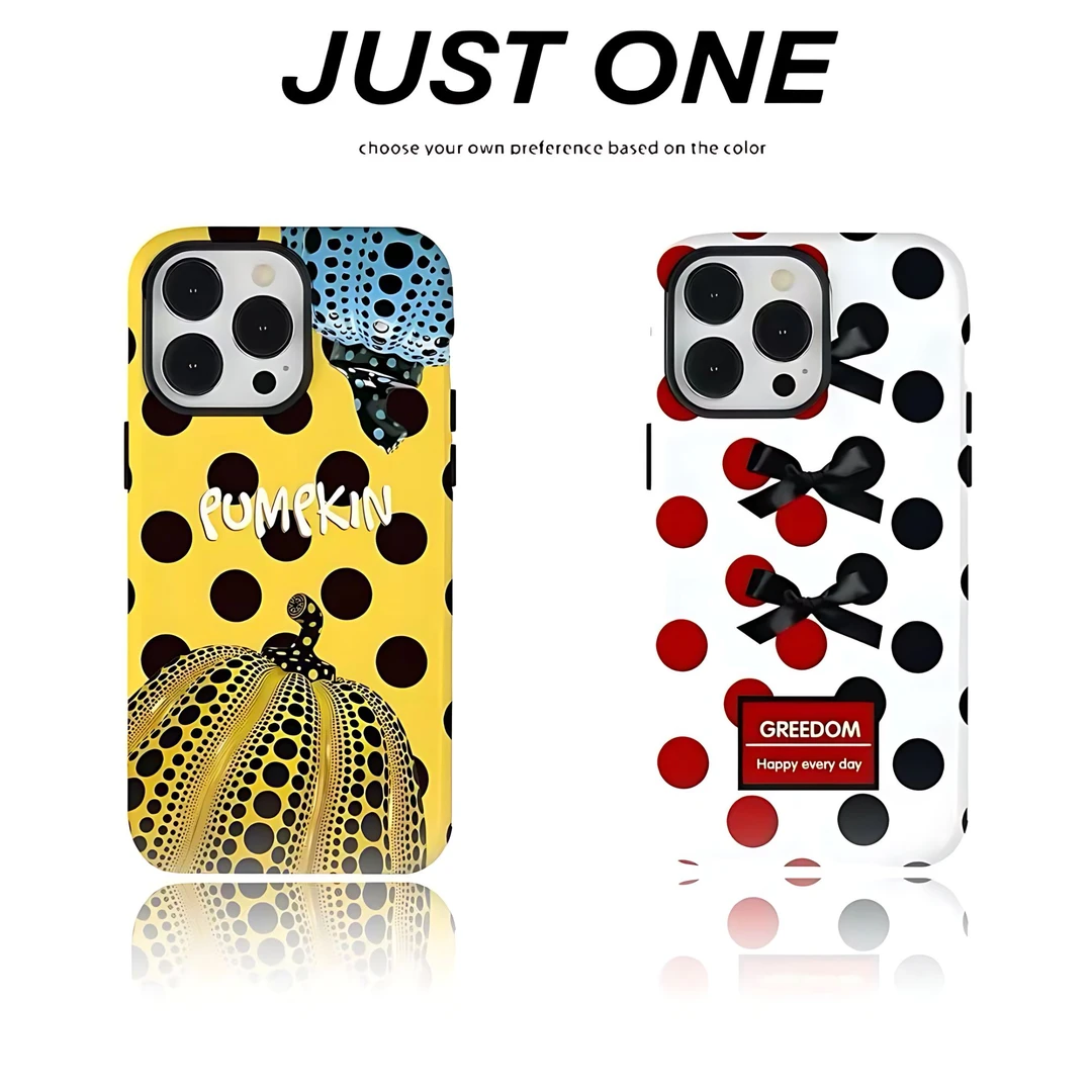 原创插画进口菲林波点南瓜适用苹果iphone17promax手机壳16/15P