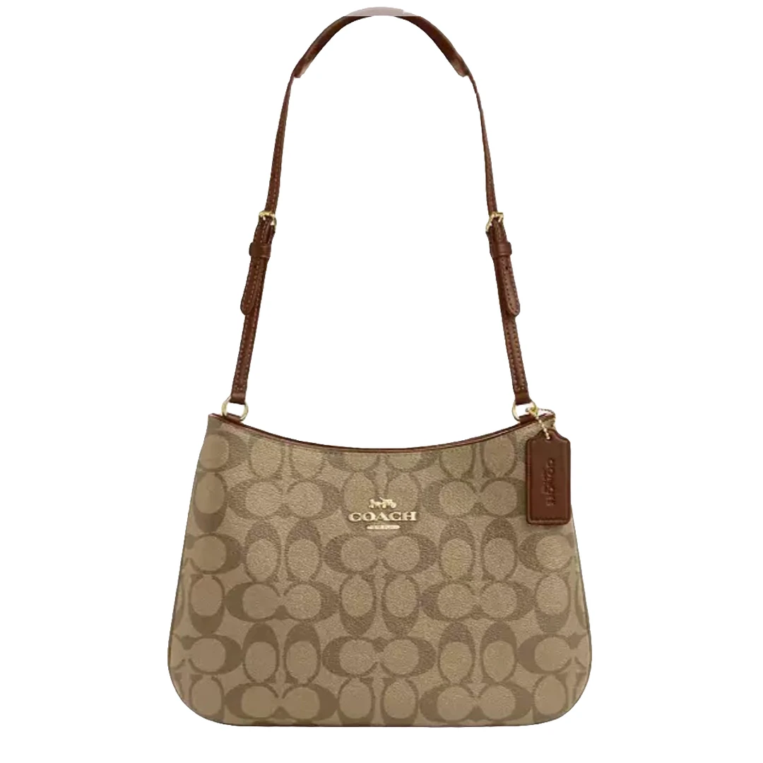 Coach/蔻驰 卡其老花薄款单肩腋下包CO953(26*2.5*17cm)