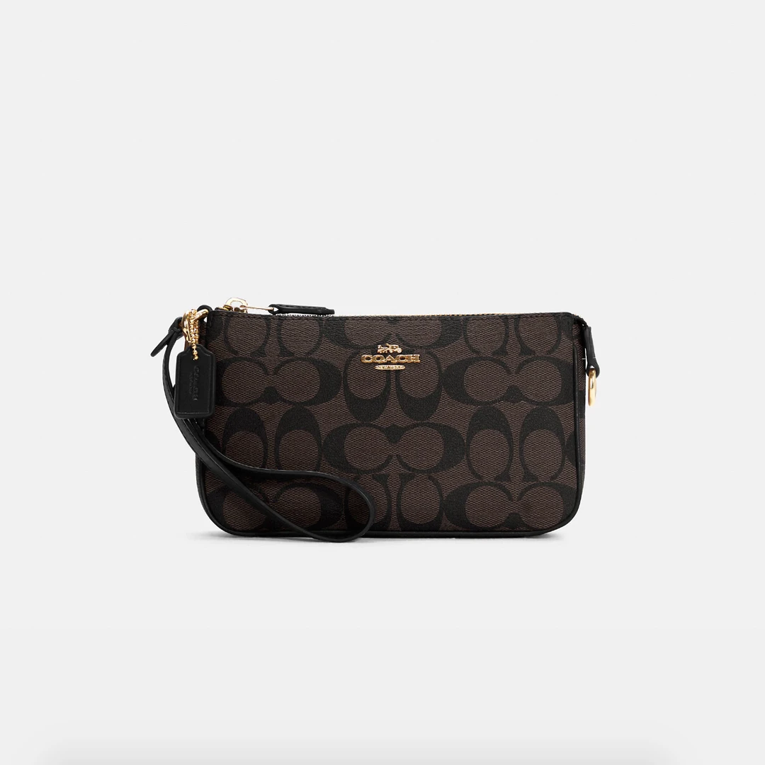 COACH/蔻驰黑棕老花nolita19手拎包手拿包 C3308(19*11*4cm)