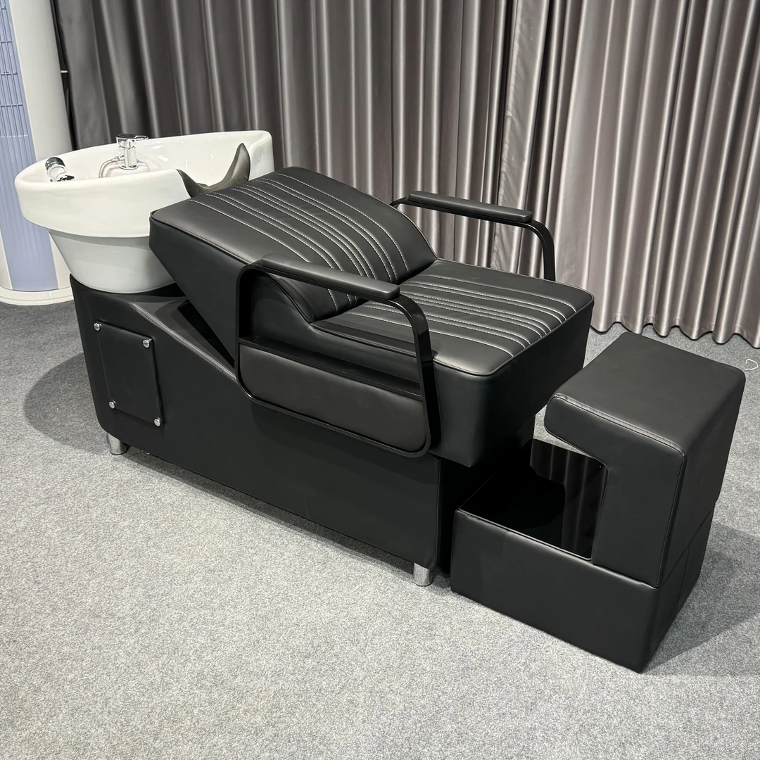 理发店洗头床半躺式陶瓷深盆美容美发床发廊专用高端舒适感冲水床