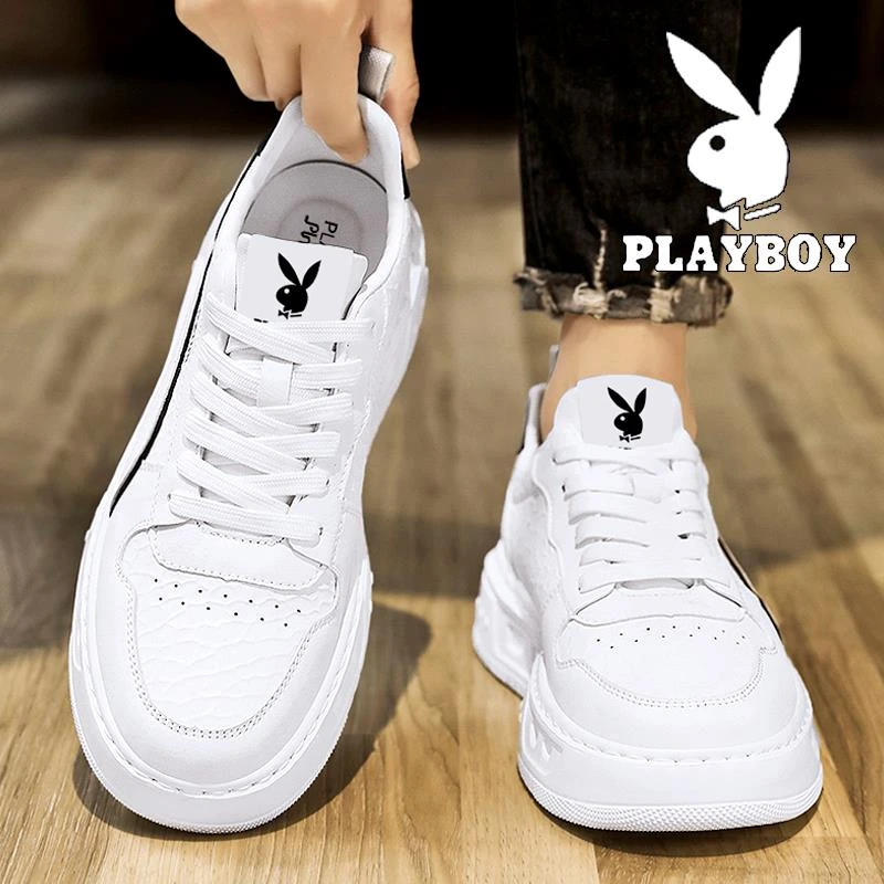 花花公子小白鞋男款秋季时尚百搭韩版运动男鞋百搭韩版耐磨男板鞋