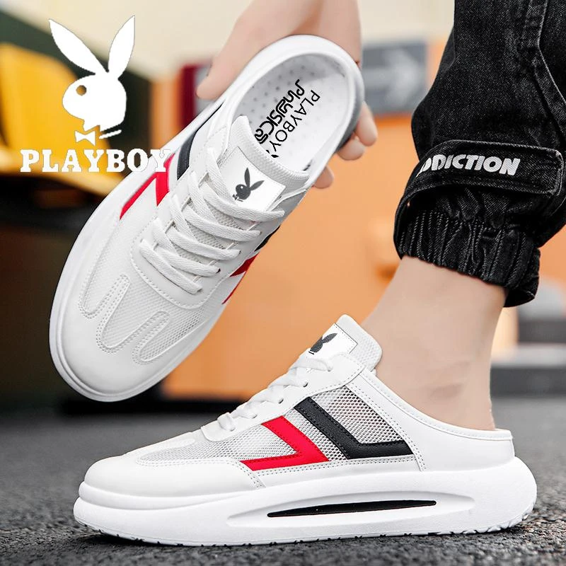 花花公子包头拖鞋男春季外穿方便懒人无后跟半拖防臭防滑厚底凉拖