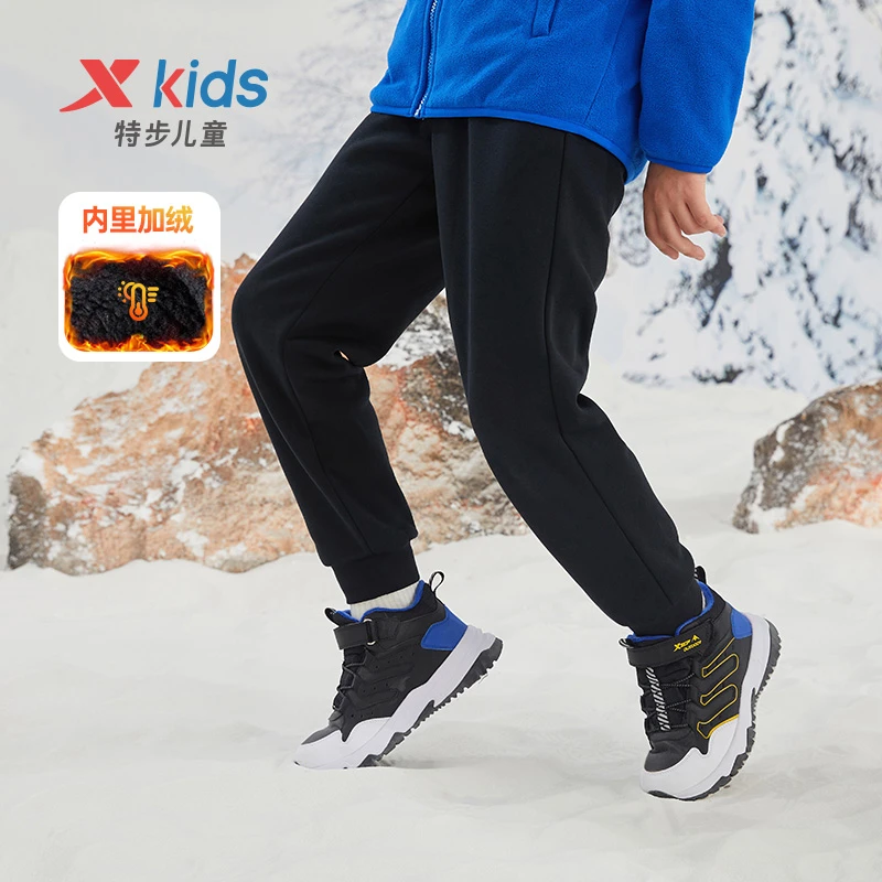 【冬季加绒卫裤】特步儿童爆款长裤宽松百搭舒适运动裤676426639051