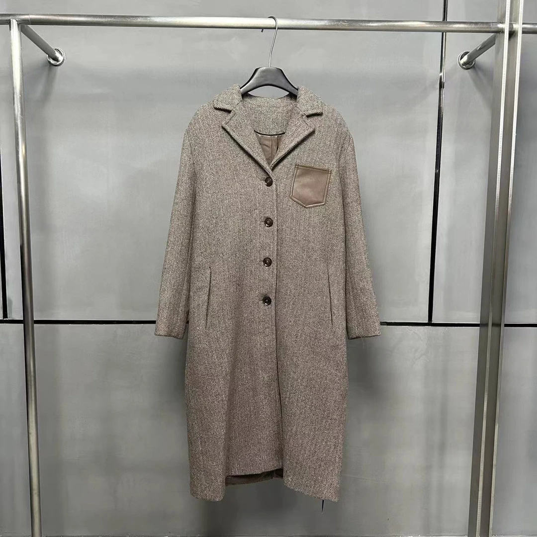 【ZHIXIAO】秋冬新款：羊毛长款外套大衣34064