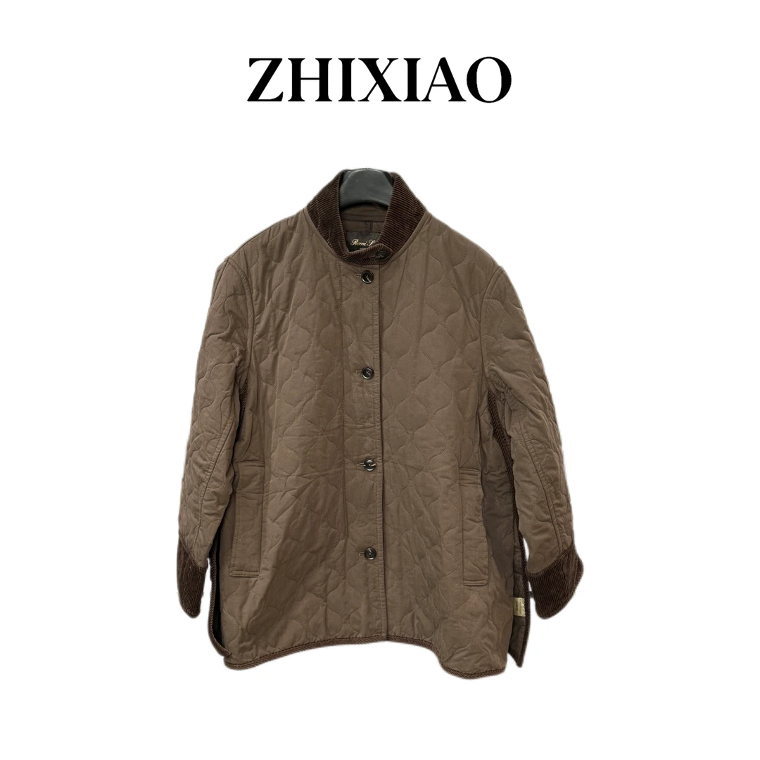 【ZHIXIAO】秋冬新款：拼接立领棉服781