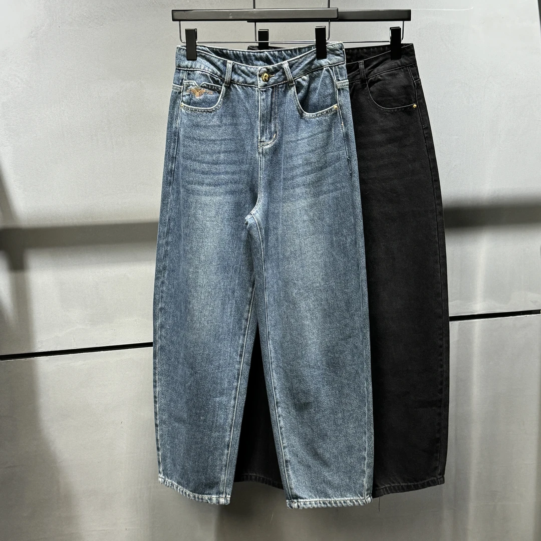 【ZHIXIAO】秋冬新款：口袋绣花牛仔裤2210