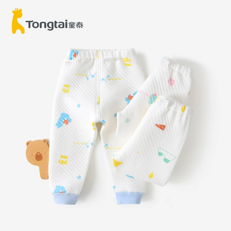 Tongtai/童泰婴儿加厚保暖闭裆裤纯棉宝宝婴幼儿夹棉长裤打底裤