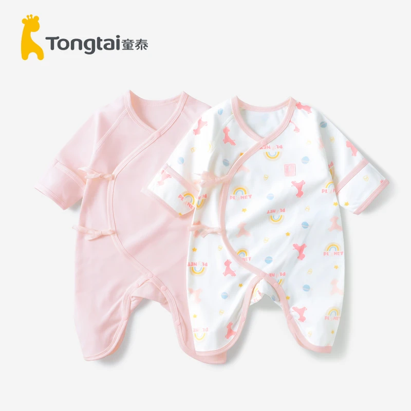 Tongtai/童泰新生婴儿儿衣服纯棉初生宝宝和尚服婴儿连体衣内衣