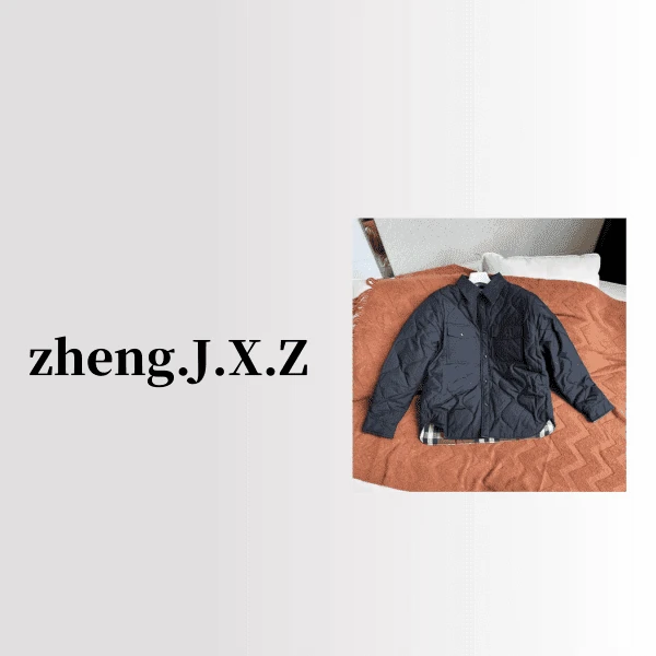 眼巴巴的深灰色双面男士时尚翻领棉夹克