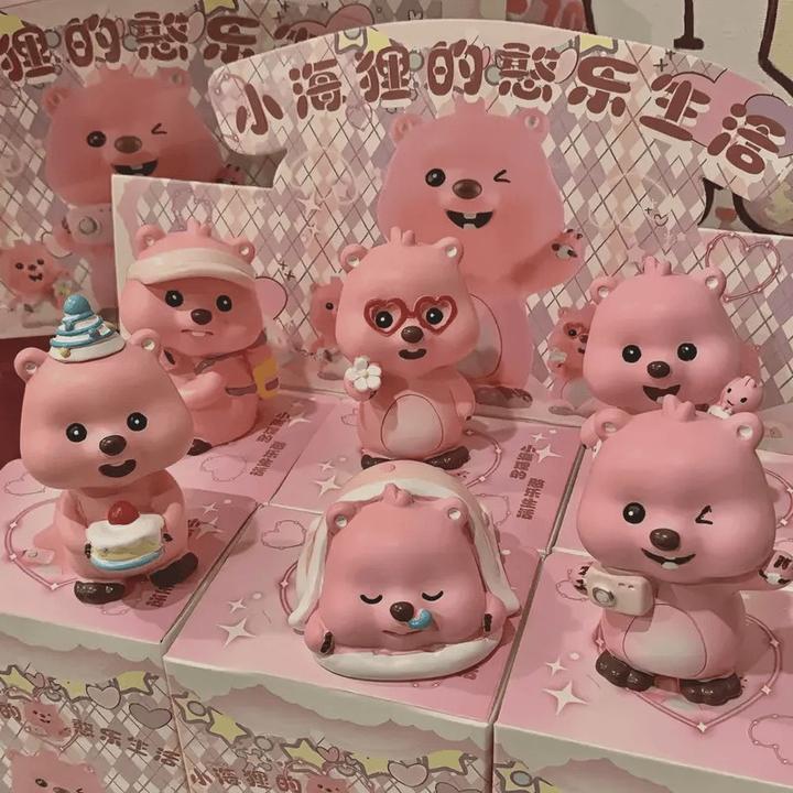 可爱摆件露比可爱海狸公仔少女爆款摆件礼物国产桌面.loopy好玩哦