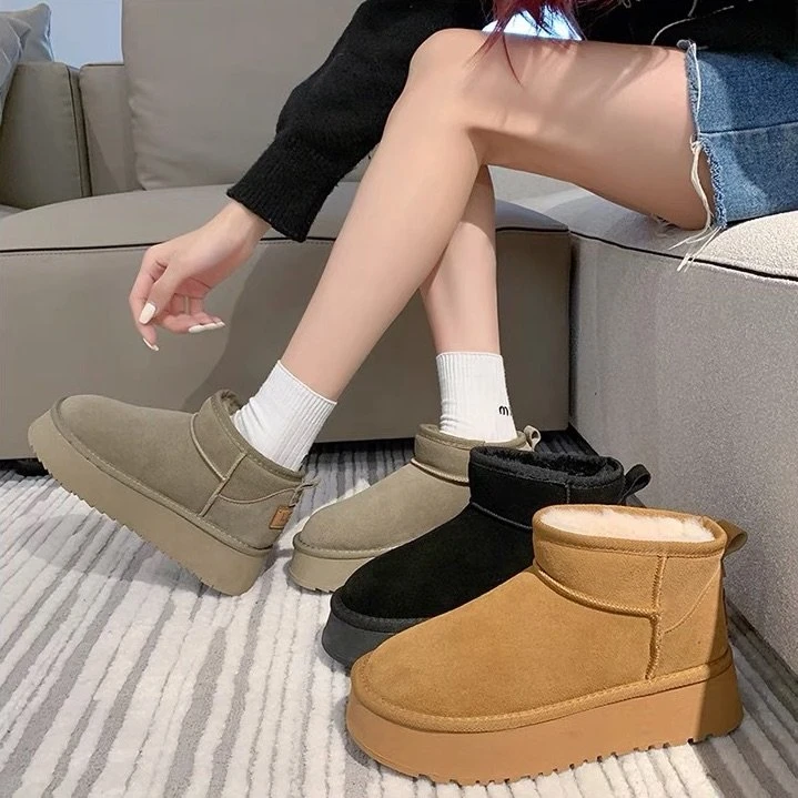 BDFHH042   冬季厚底舒适厚绒时尚休闲雪地靴5853 BL