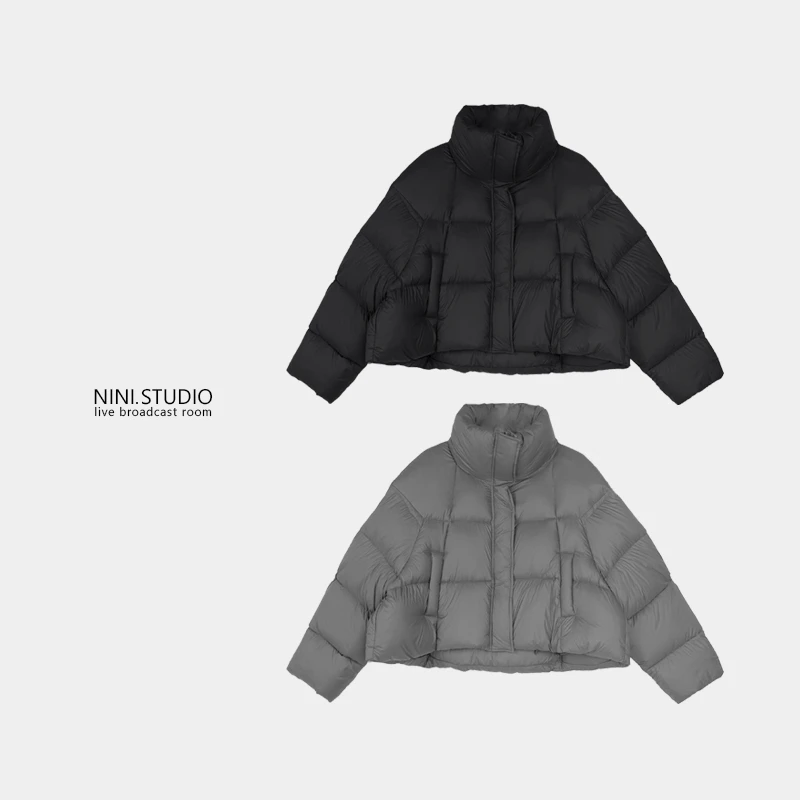 NINI.STUDIO【冬眠】90鹅绒 无胆超轻 立领鹅绒服羽绒服
