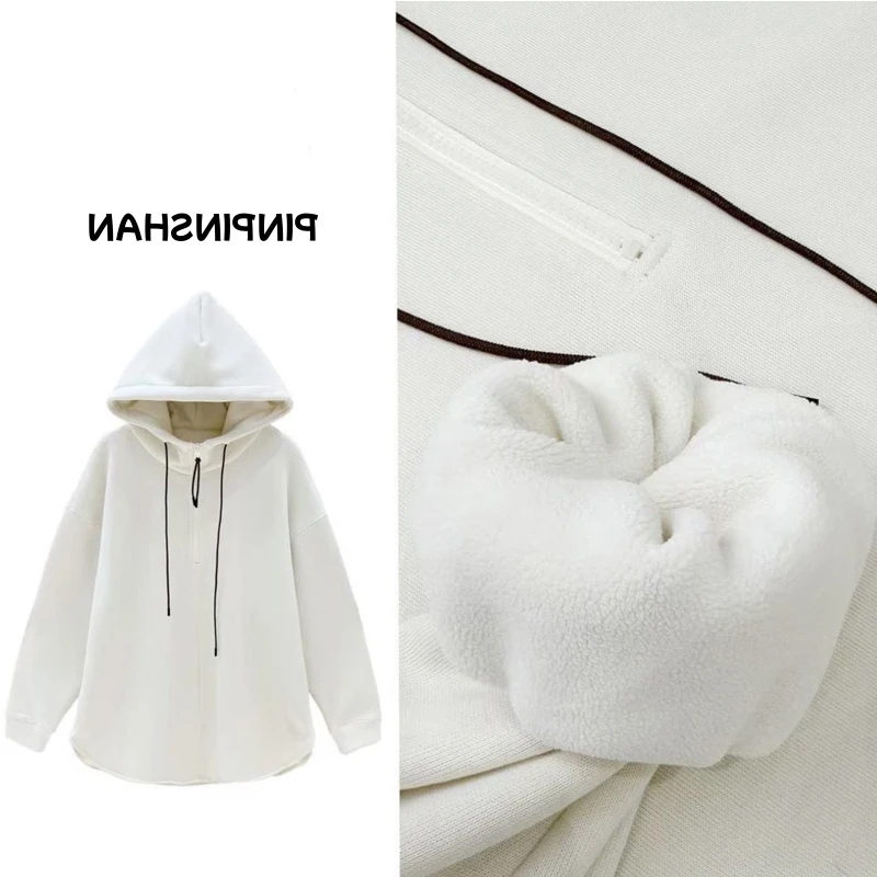 D1【挪威星空】正版材质加绒连帽卫衣冬季新款时尚休闲上衣打底衫