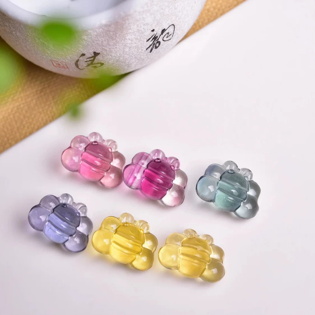 天然萤石小蜜蜂吊坠项链手链可爱简约挂饰diy女式小首饰礼物