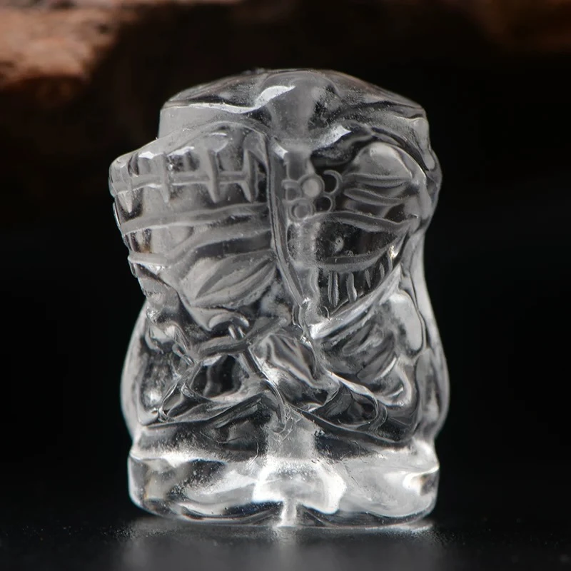 天然白水晶前世今生串珠diy手工饰品配件材料天地孔