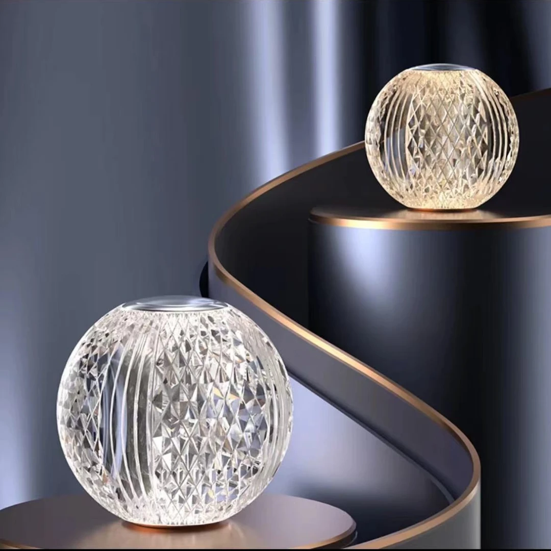 夜明珠款专用触摸水晶台灯小夜灯轻奢创意摆件卧室床头灯个性