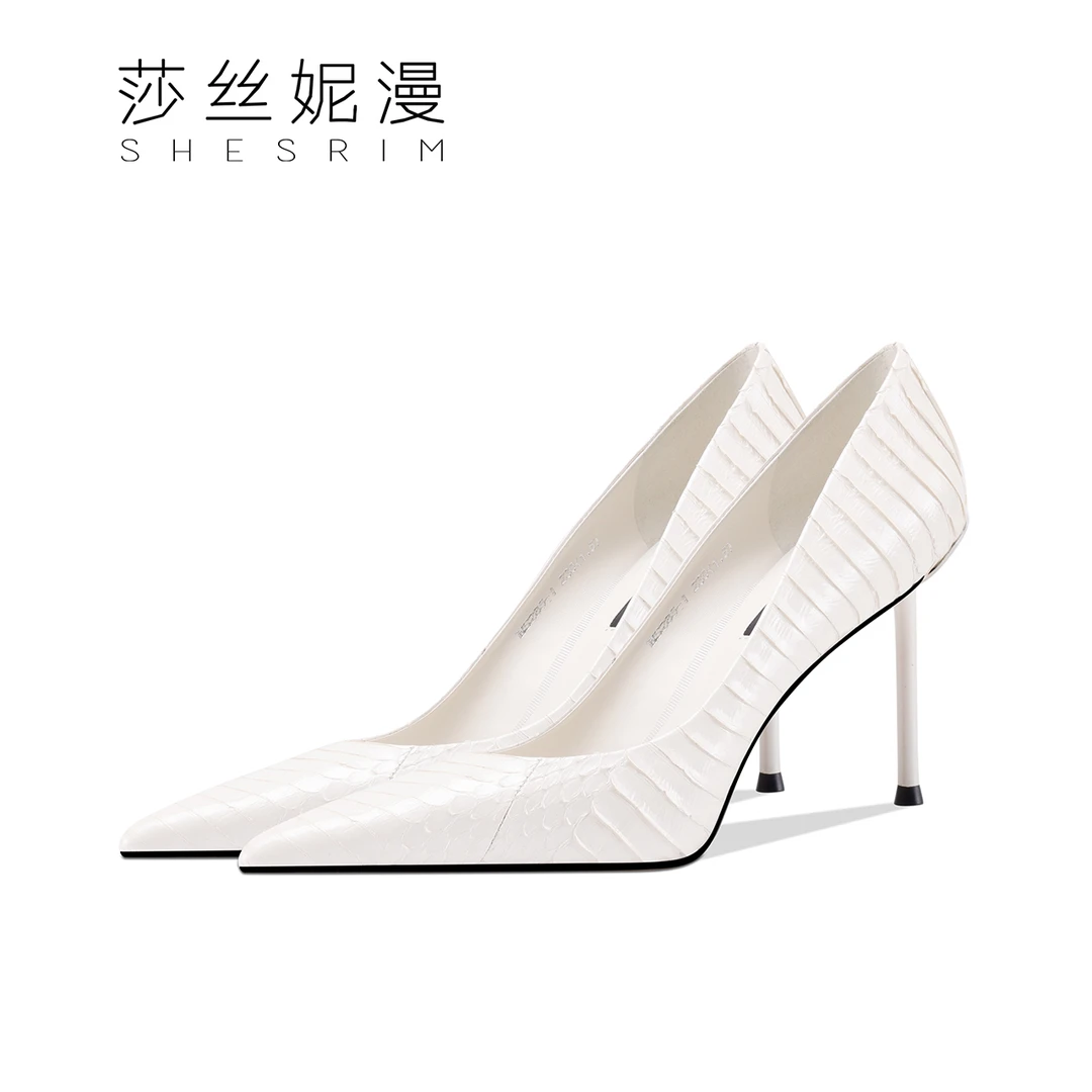蛇皮系列轻奢浅口高跟鞋春夏女款上新性感细高跟鞋8.5/7.5cm