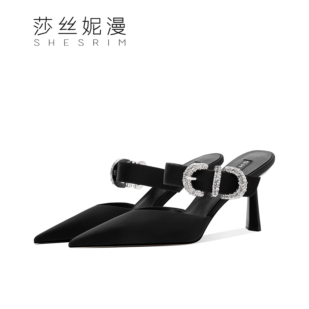 杨sir推荐→半拖鞋女款新款爆款气质时尚凉鞋春夏尖头法式凉拖鞋