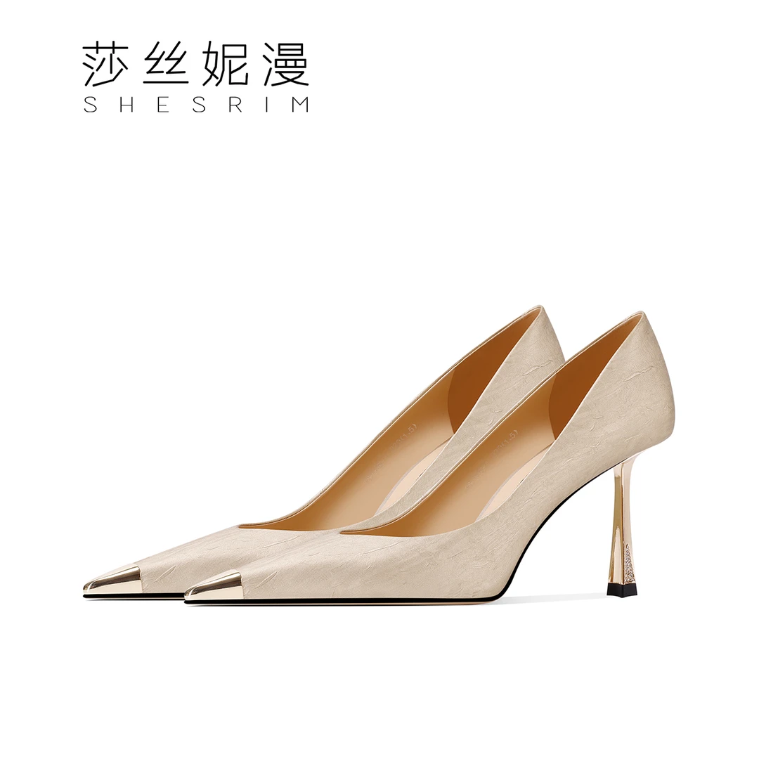 62-→春款上新2024尖头细跟时装浅口单鞋经典百搭性感女单鞋