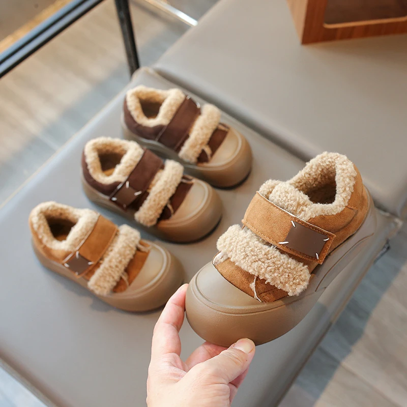 女童棉鞋秋冬款2024新款儿童运动鞋中大童软底休闲板鞋女童鞋5586