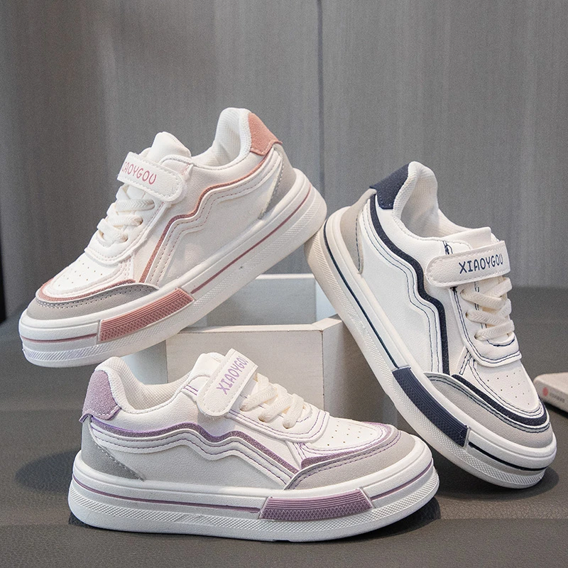小白鞋女2023童鞋秋季新款帅气男孩轻便防滑女童校园运动鞋2188