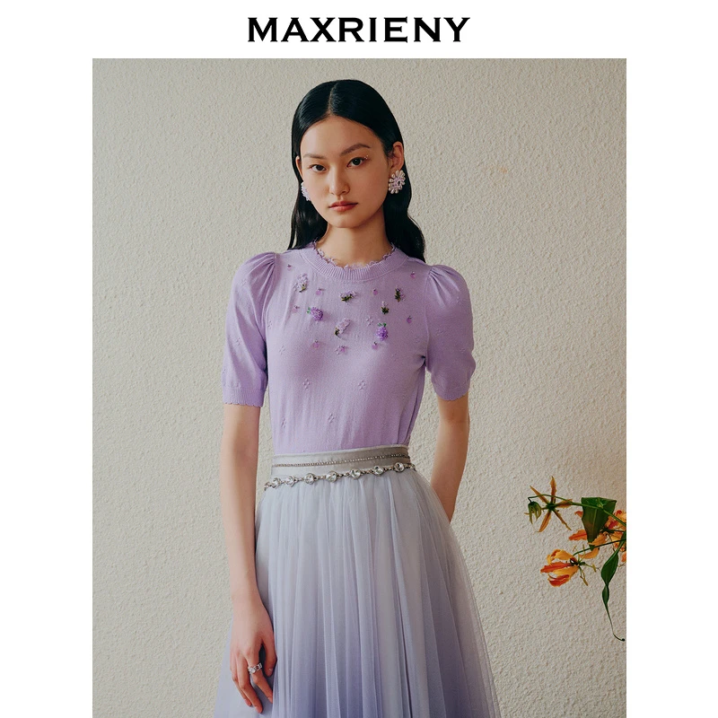 【彭彭echo专属】MAXRIENY夏针织衫