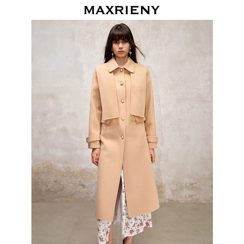 【老板娘夏天】MAXRIENY冬毛呢外套雅丹风