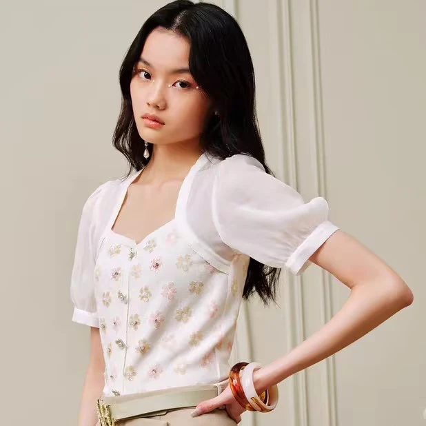 【小余专属】MAXRIENY截短针织衫夏日温柔甜美小衫上衣