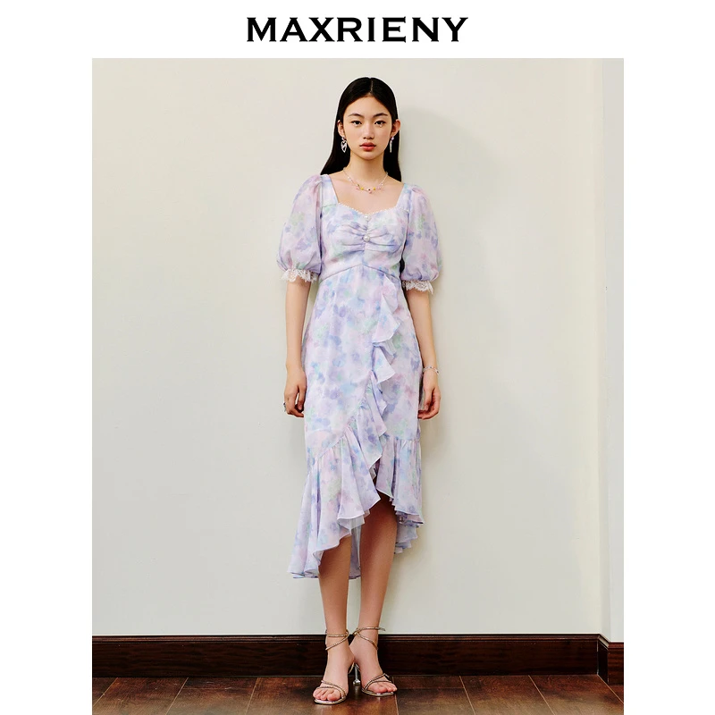 【蜜思仝】MAXRIENY2023夏连衣裙碎花