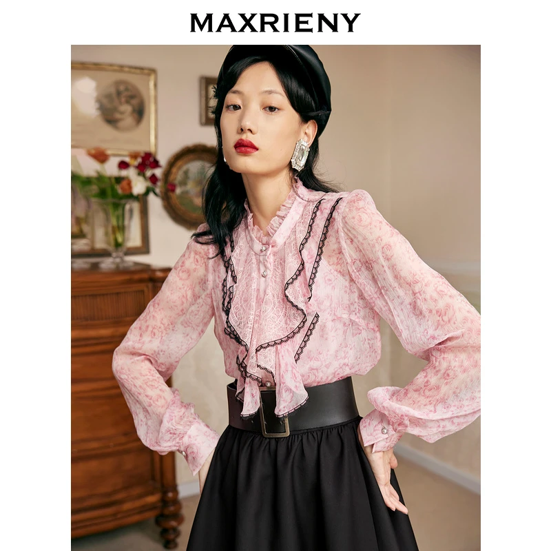 【蜜思仝】MAXRIENY雪纺衫