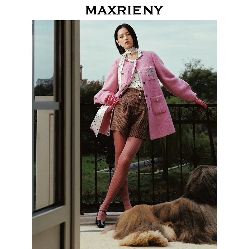 【初依专属】MAXRIENY X Hello Kitty联名系列 高腰A字格纹短裤