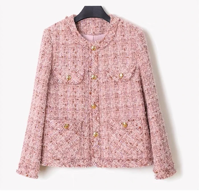 法式重工春秋气质时尚小香风粗花呢羊毛百搭轻奢