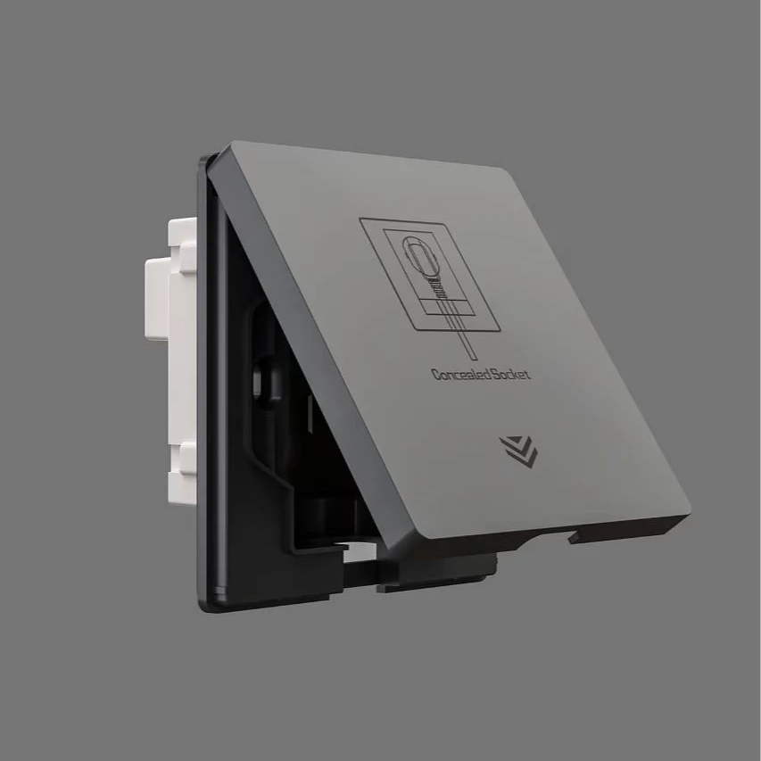 杜邦86通用型暗装隐藏式插座嵌入式五孔插座可调节冰箱内嵌插座