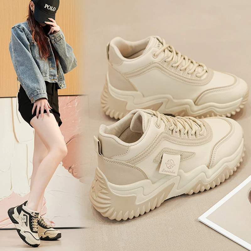 厚底老爹鞋女秋季2024新款增高百搭休闲运动鞋爆款春秋跑步鞋耐磨