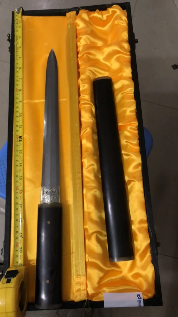 1527纯手工 黑檀木 三枚夹钢 唐剑 未开刃