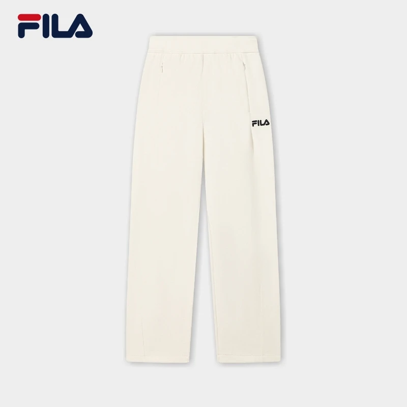 Fila/斐乐女款休闲裤时尚百搭直筒针织宽松运动长裤F61W549698A