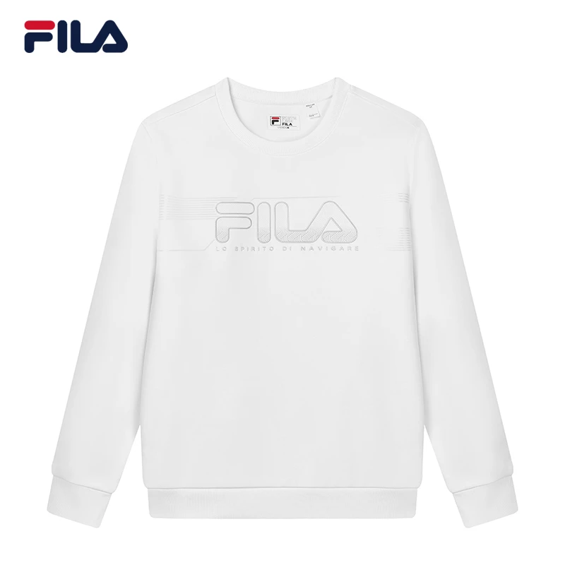 FILA/斐乐男子卫衣新款秋冬休闲圆领运动套头卫衣男F11M217203F