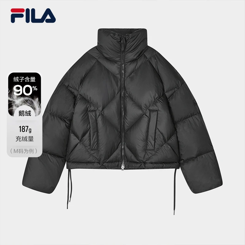 Fila/斐乐女士冬季【休闲百搭宽松】立领保暖短款羽绒服F11W345901F