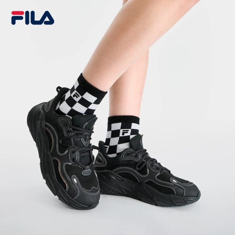 FILA/斐乐女鞋老爹鞋新款海浪鞋休闲厚底复古运动鞋F12W332109F