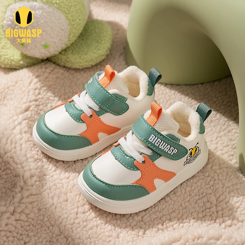 BIG WASP/大黄蜂【冬季棉鞋】新款儿童休闲软底保暖学步机能鞋606