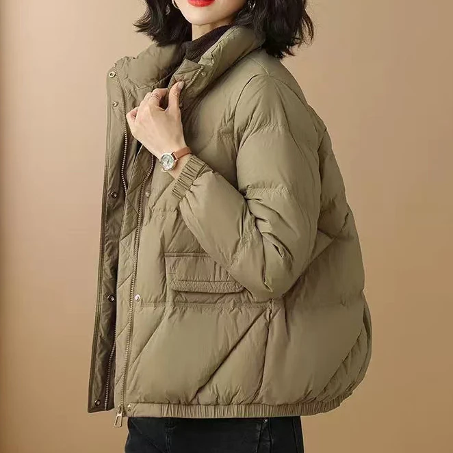 棉服女短款2025新款韩版宽松洋气棉衣连帽小个子面包服外套棉袄潮