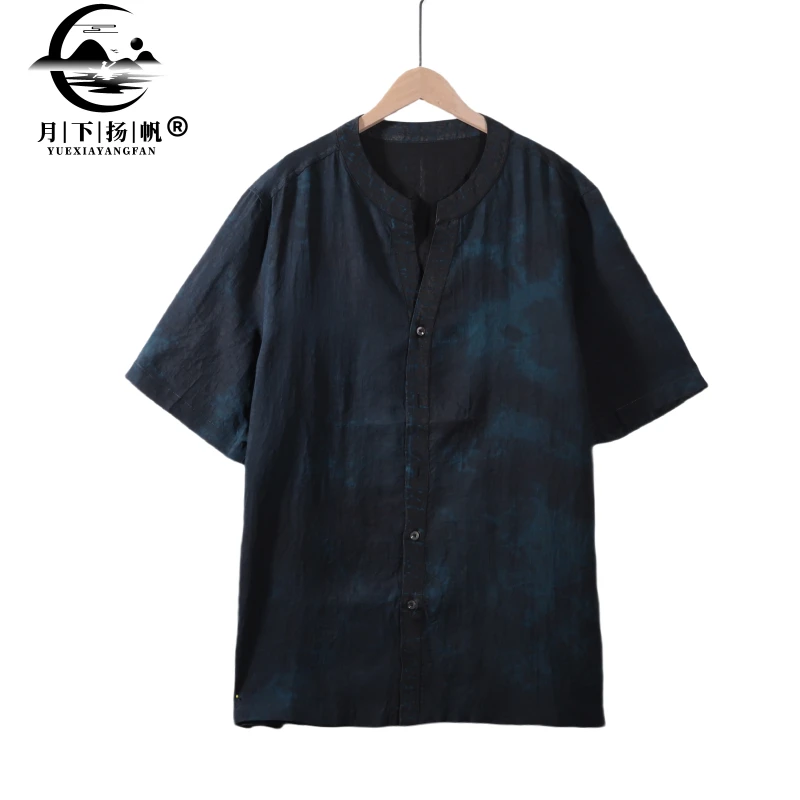 【高能感】YC233083-复古时尚男款春夏新款宽松薄款春夏季衬衫上衣