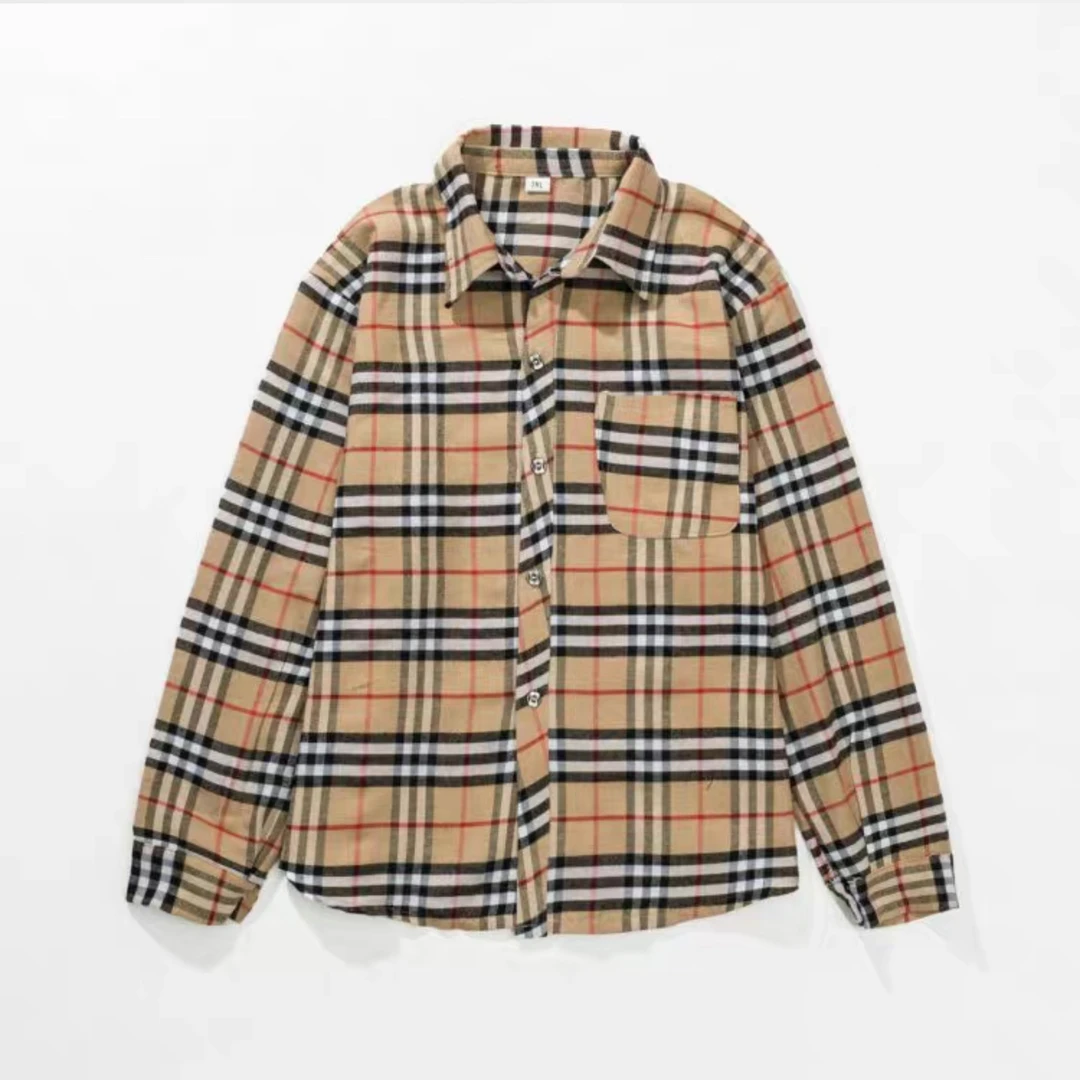 KJ-50秋冬磨毛格子长袖衬衫