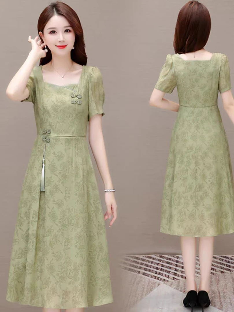 【300-309】 组合链接时尚显瘦中长款连衣裙