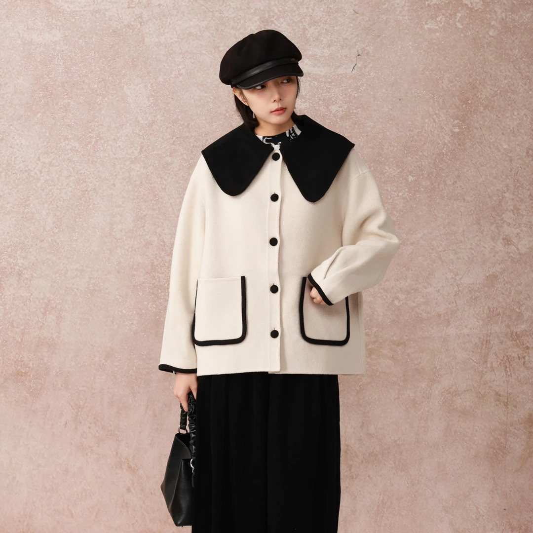 【西町村屋】W冬季新品文艺学院感大衣YD7208001