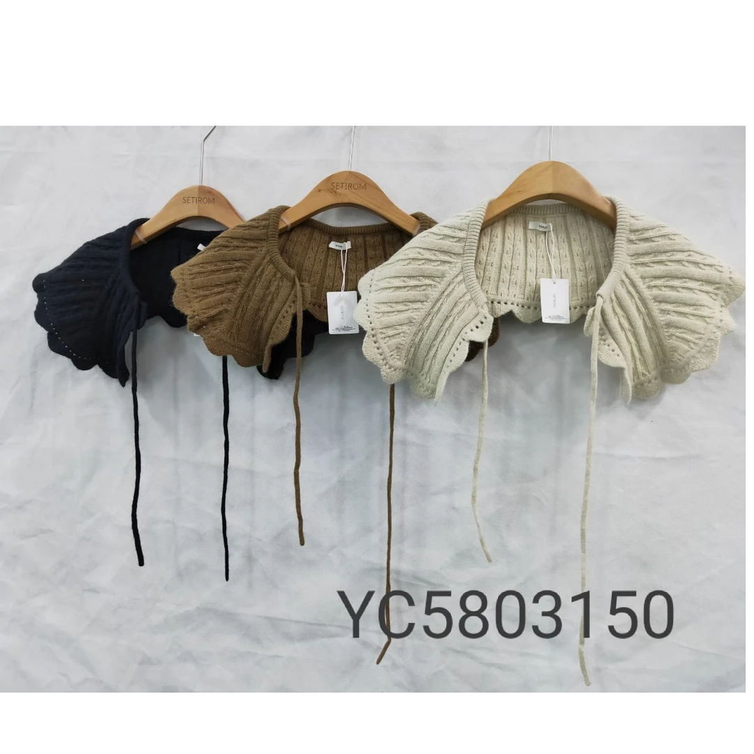 西町村屋韩风双面绣针织简约减龄披肩YC5803150