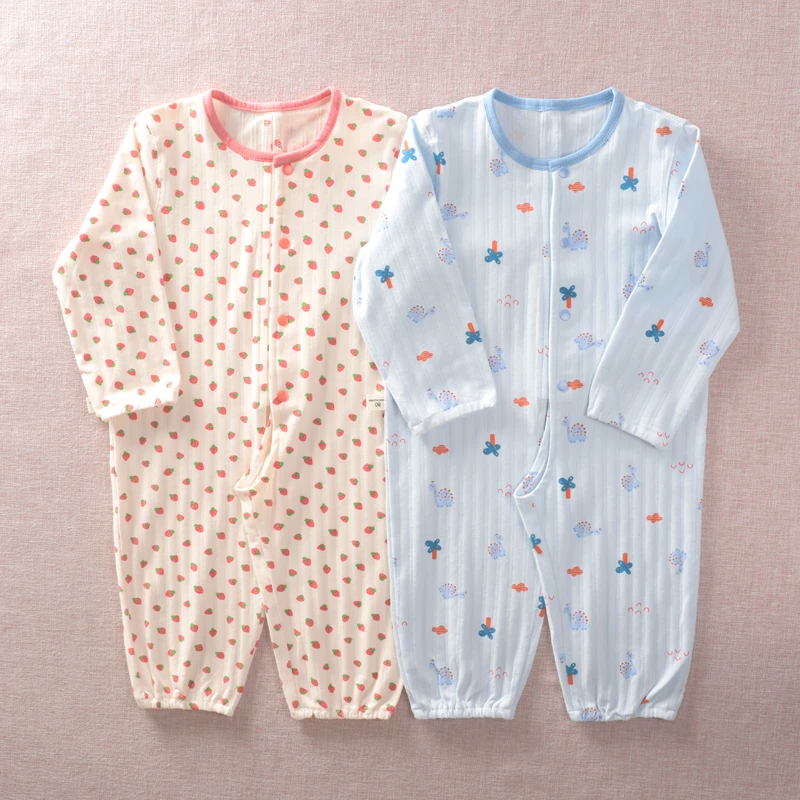 亿仔豆豆断码清  婴儿长袖长裤哈衣连体衣春秋舒适男女宝宝开档