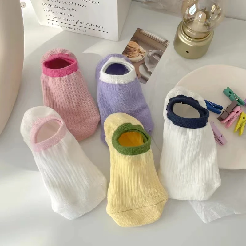 夏季彩色系浅口薄款女款棉质船袜834#