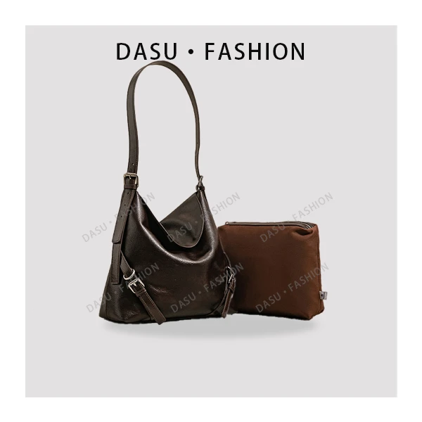 【苏总专属】SK-92371-焦糖棕时尚潮流气质腋下包斜挎包